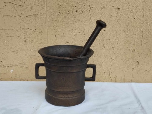 Antico xviii xix sec mortaio - -,
