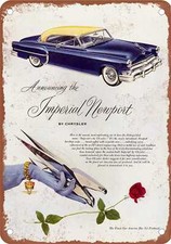 METAL SIGN - 1953 Chrysler Imperial Vintage Ad 04 - Old Retro Rusty Look