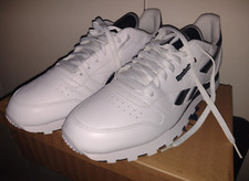 REEBOK CLASSIC LEATHER - SCARPE IN PELLE - EU48,5 UK13 - BIANCO - COME NUOVO!