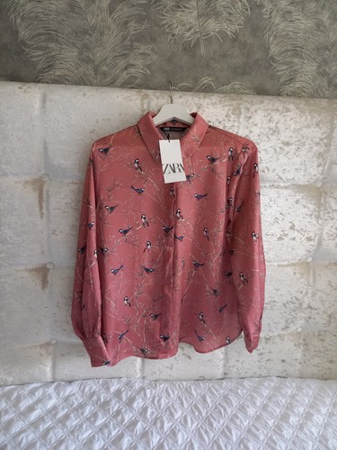 Camicia blusa zara rosa scura - camicia,