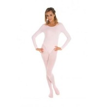 Body danza manica lunga rosa ballerina classica moderna
