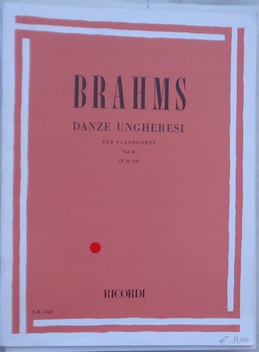 Brahms danze ungheresi - brahms, volume