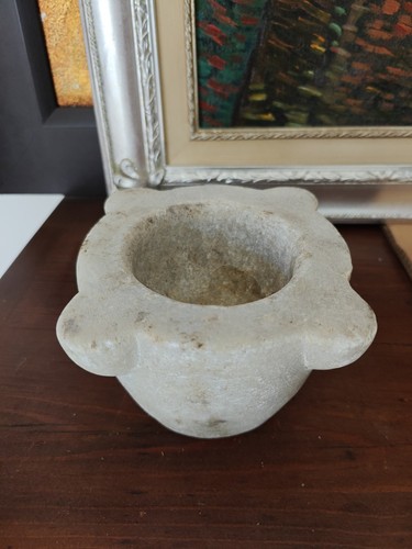 Antico mortaio marmo bianco - marmo,