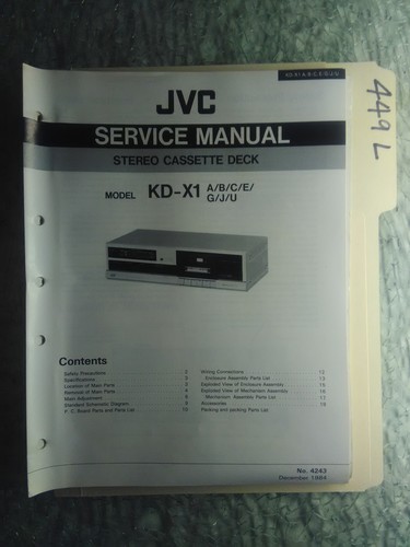 Jvc manuale di - kd-x1,