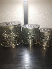 Vintage Set di 3 Peltro Slvr