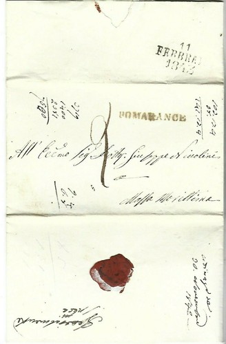 1843 prefilatelica con - 1843,