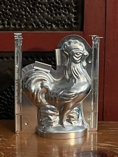 LG Vintage Rooster Chicken Spring Easter Farm Metal Chocolate Candy Mold German