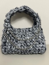 Borsa Fatta A Mano All’uncinetto, Cotone, griglia, crochet 