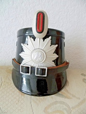 Vecchio elmetto polizia originale Chako con emblema RENANIA SETTENTRIONALE-VESTFALIA anni 1950-60