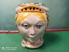 Testa Di Moro Vintage originale Ceramica Di Caltagirone H. Cm 12 vedi foto