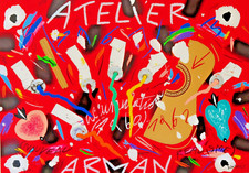 Donzelli Serigrafia d'autore firmata e certificata cm. 50 x 70   Atelier Arman