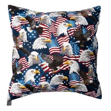 Aquila Bandiera Americana USA Design Copricuscino Custodia Per 45.7cmx45.7cm