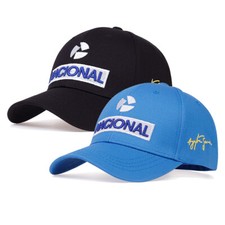 Berretto da baseball Ayrton Senna Racer blu ricamo cappello snapback uomo donna camionista 