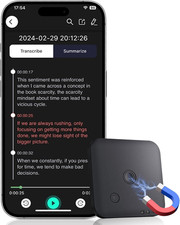 Registratore Vocale AI, Registratori Vocali Digitali Professionale Magnetico Da 