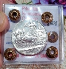 2 Lire  Quadriga 1908 QFdc/fdc