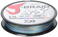 Daiwa J Braid 8 Braid 300 m multi colour Filo da pesca intrecciato