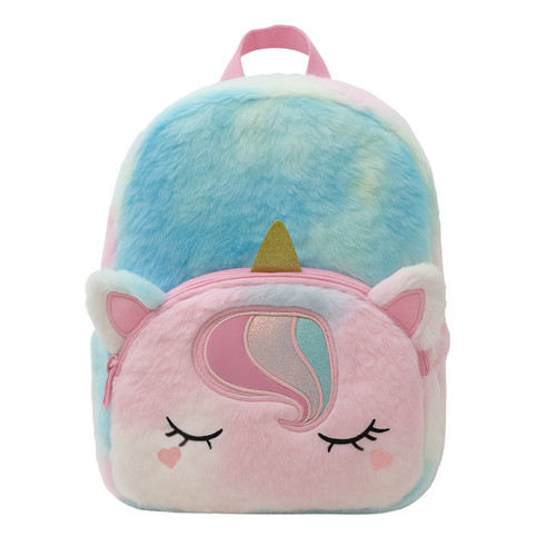 Zaino peluche unicorno sfumato - unicorno,