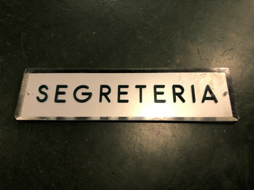 Segreteria targa targhetta - segreteria-targa,