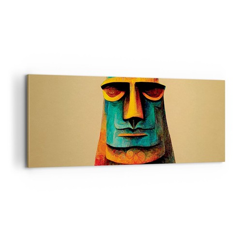 Quadro tela 100x40cm statua - su,