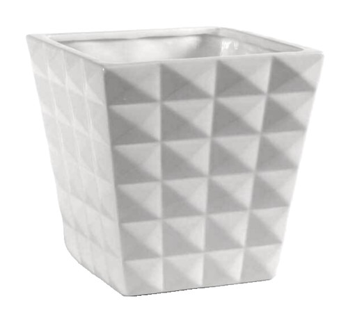 Vaso ceramica quadrato - vaso, in