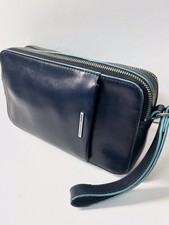 Pochette Piquadro Pelle Blu