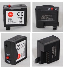 Siku Control 6702 batteria di ricambio 210 mAh per 6721/6723/6725/6727/6751-6759/6780/6781