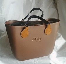 O bag Borsa Nuova Originale O bag - Col. ORO Int. MARRONE Manici NERO