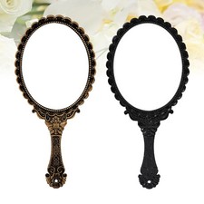  Specchio per trucco per manici vintage 2 pezzi specchi per il trucco per viaggi