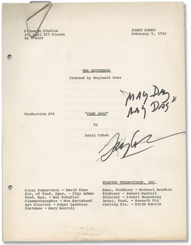 Larry cohen defenders may day - cohen,