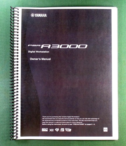 Yamaha psr a3000 instruction - yamaha,