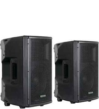 Coppia Casse Acustiche Attive con Bluetooth USB SD 10'' Diffusore 2-Band EQ 400W