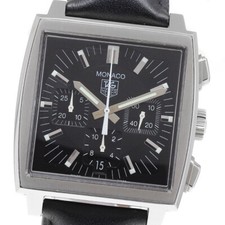 TAG HEUER Monaco CW2111-0 Cronografo Data Quadrante Nero Automatico Uomo_891688