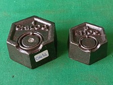 COPPIA PESI PESO ESAGONALE IN GHISA E FERRO BILANCIA BASCULA 1 KG E 500 GR. CQ14