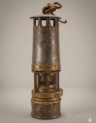 Lampada minatore antica - lampada, da