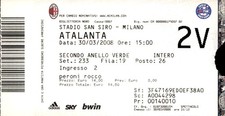 Biglietto stadio Milan vs