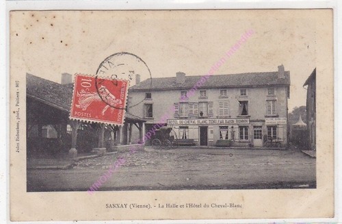 Cpa 86600 sanxay - sanxay, halle