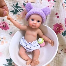 Mini Bettie 15 cm silicone solido completo reborn baby doll corpo lavabile ragazza adorabile