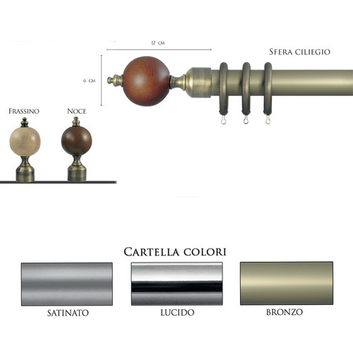 Scorritenda bastone 25mm per - scorritenda,