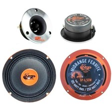 Kit auto SP AUDIO con 2 midrange SP6.5CM da 16,50 cm + 2 tweeter SPTW28 car spl