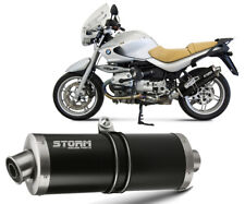 Scarico Storm by Mivv nero Oval acciaio inox per Bmw R 1150 R 2000 > 2006