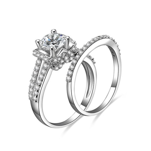Set fede nuziale donna argento - fede,