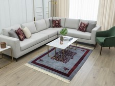 Tappeto Tulu Lana Borgogna Blu