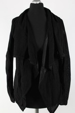 Gilet pelle nero fornarina - gilet, in