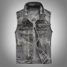 Gilet uomo grigio denim gilet