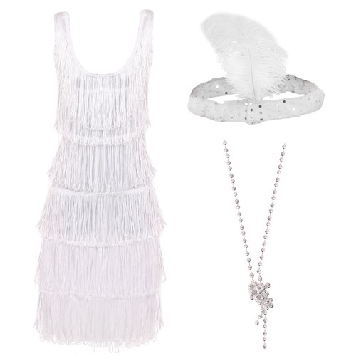 Abito flapper bianco - abito,