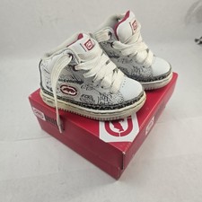 Scarpe Ecko Unltd Cartel Clout II Mid Toddler taglia 5 ragazzo bianco rosso graffiti 