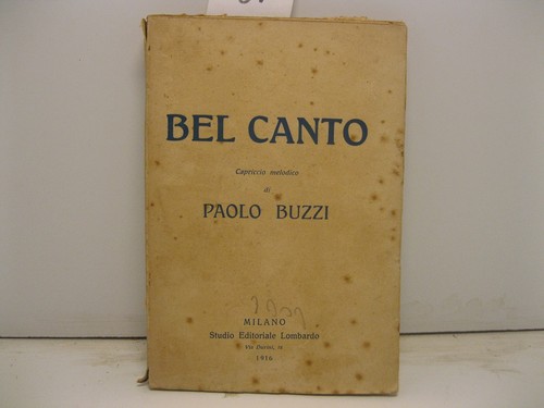 Buzzi paolo bel canto - buzzi,
