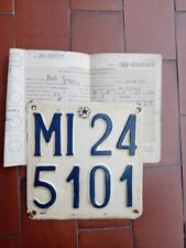 Moto Guzzi 63 cc 1956  Guzzino Cardellino Targa + Libretto orig. per collezione