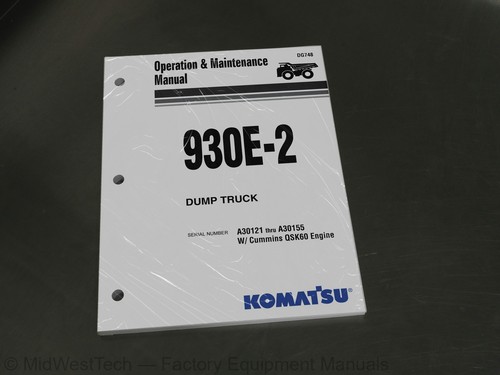 Komatsu 930e dumper manuale - komatsu, 930e-2