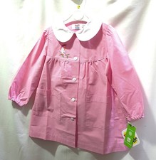 Grembiule Asilo Siggi Bambina 2 anni 92 cm tg.45 Rosa Quadretti Pappagallo 35GR3